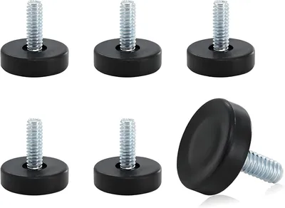 Produktbild von 6 Stück Nivellierfüße Höhenverstellbare Füße, Verstellbare Möbelfüße 1/4’’, Verzinkter Kohlenstoffstahl Möbelfüße Höhenverstellbar für Tischbeine Schrankbeine Sofa (6)