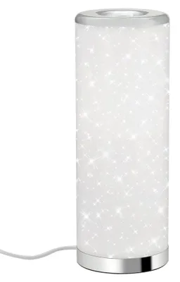 Produktbild von LED Tischleuchte Starlight-Effekt 1xGU10 5W IP20 Ø13cm weiß-chrom Briloner