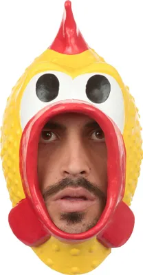 Immagine prodotto di Pollo di gomma - costume animale maschera di Halloween carnevale