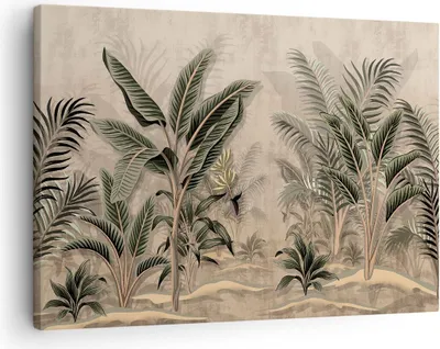 Produktbild von Bild auf Leinwand - Leinwandbild - Einteilig - Wald Blatt Baum - 70x50cm - Wand Bild - Wanddeko - Wandbilder - Leinwanddruck - Bilder - Wanddekoration - Leinwand bilder - Wandbild - AA70x50-5101
