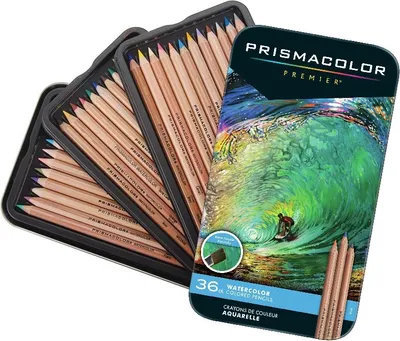 Zdjęcie produktu dla Kredki akwarelowe PRISMACOLOR Watercolor, 36 sztuk w metalowym pudełku