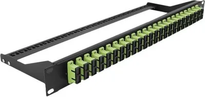 Produktbild von DeLOCK 19″ LWL Patchpanel 24 Port SC Duplex lindgrün, Faser, SC, Schwarz, Grün, Rackeinbau, 1U, 482,6 mm