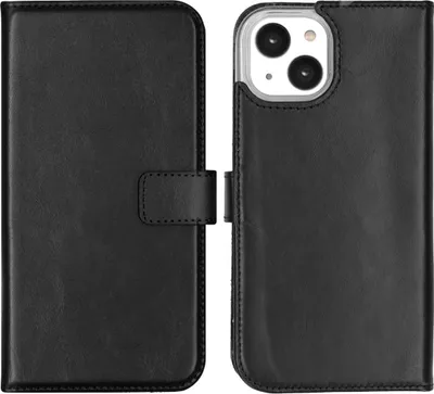 Image de Selencia Bibliothèque en cuir véritable pour l'Apple iPhone 14 - Noir