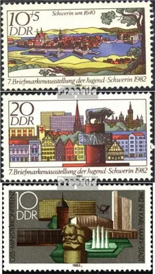 Produktbild von Briefmarken DDR 1982 Mi 2722-2723,2732 (kompl.Ausg.) postfrisch Briefmarkenausstellung der Jugend