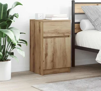 Immagine prodotto di vidaXL Comodino rovere artigianale 39x35x65 cm Materiale a base di legno