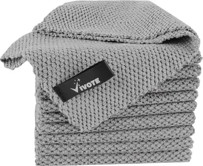 Produktbild von Mikrofaser Spüllappen 10er Pack 30x30cm Grau fusselfrei & saugstark