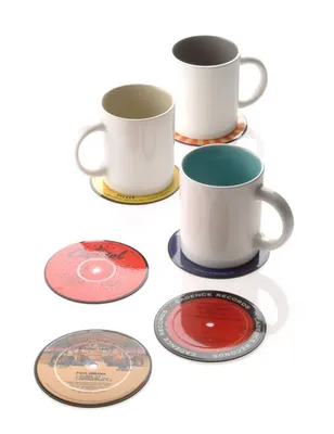 Produktbild von Glasuntersetzer Schallplatten