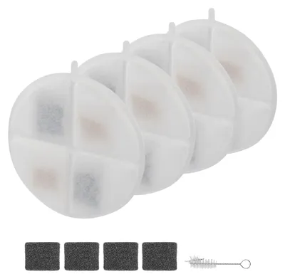 Productafbeelding van Filtersysteem EMOS voor kattenfonteinen, een set filters geschikt voor de EMOS H6101 en H6102, filtersysteem voor EMOS Pet Care producten, bestaat uit 9 onderdelen