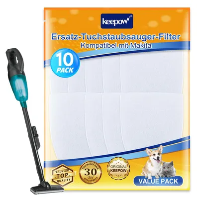 Image de Filtres pour aspirateur - Paquet de 10 pièces - Filtres de remplacement pour aspirateurs sans fil - Blanc