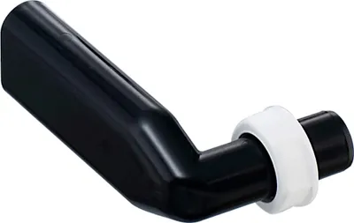 Produktbild von TG-Kunststoffe Winkelrohr starr 112,5 x 67 Überlaufanschluss oval / Überlaufverbindung