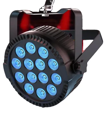 Zdjęcie produktu dla Reflektory sceniczne, 84W, LED RGBW, sterowanie DMX512, wtyczka EU, zestaw 4 sztuki
