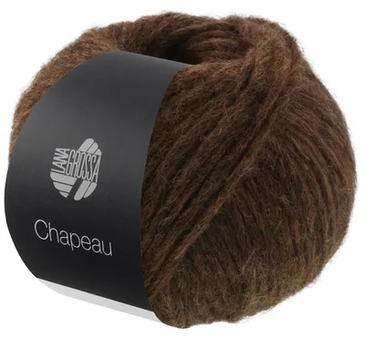 Produktbild von Lana Grossa CHAPEAU 50 g Watteweiches Schlauchgarn gefüllt mit Merino & Alpakafasern Farbe 016 - Dunkelbraun