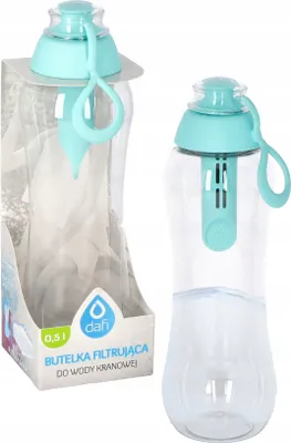 Zdjęcie produktu dla Butelka filtrująca do wody Dafi Soft, pojemność 0,5 l, kolor: miętowy, zawiera wkład filtrujący