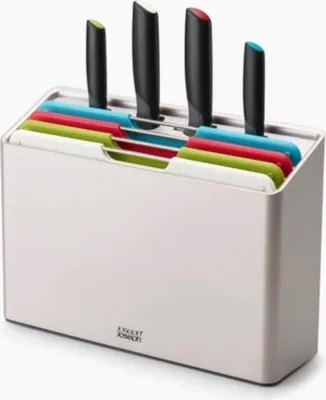 Produktbild von Joseph Joseph Folio™ Plus 8-teiliges Messer- & Schneidebretter Set - Mehrfarbig