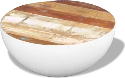 Produktbild von vidaXL Couchtisch Schalenform Altholz Massiv 60x60x30 cm