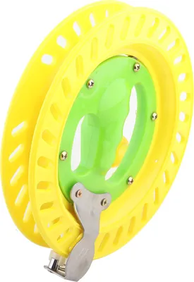 Image de 22cm Plastique Durable Ligne de Pêche Kite Spool Roue Support Outil d'Enroulement Accessoire(Jaune)