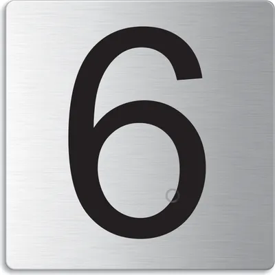 Produktbild von Türnummer I Zimmernummer I EdeIstahI TürschiId "6" I 85x85 mm I Nr.48306