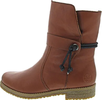 Produktbild von Rieker Damen Stiefelette Kordel Reißverschluss Kurzstiefel 73551, Größe:41 EU, Farbe:Braun