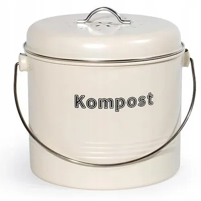 Zdjęcie produktu dla Kosz na śmieci ekologiczny kuchenny 3 5 l metalowy filtr węglowy