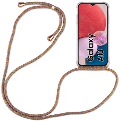 Produktbild von Handykette für Samsung Galaxy A13 Handyhülle mit Band Schutz Hülle Handy Tasche Rainbow