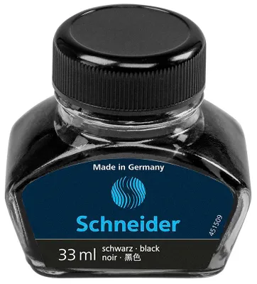 Produktbild von Schneider Tintenfass 33 ml schwarz, mit flüssiger Tinte