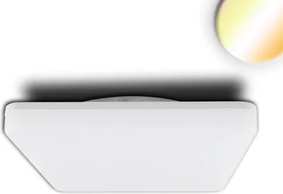 Produktbild von ISOLED LED Decken/Wandleuchte 24W, weiß, quadratisch, IP54, ColorSwitch 3000/4000K