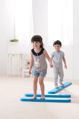 Produktbild von Weplay KM2002 Ersatz Balance Bretter Balken, blau (4er Pack)