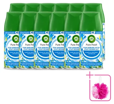 Immagine prodotto di 12 ricariche per diffusore automatico Air Wick Freshmatic, profumo Pure Primavera, 250 ml - confezione risparmio - 12 pezzi