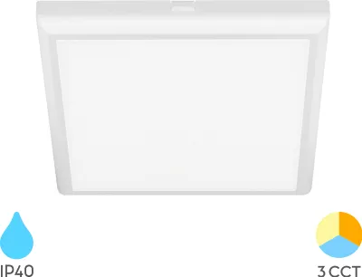Produktbild von Braytron LED Panel Deckenleuchte Deckenlicht Eckig Flach 20W Wohnzimmer Kinderzimmer IP40 weiß