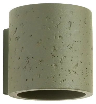 Produktbild von Wandlampe Up Down Beton Olivgrün G9 rund wohnlich stilvoll Flur Schlafzimmer Wohnzimmer Wandleuchte indirekt