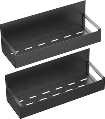 Produktbild von Magnetisches 2er Kräuterregal schwarz für Küchenorganisation