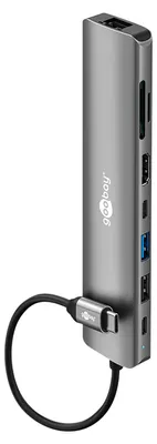 Produktbild von Slim 8-Port USB-Hub mit HDMI und RJ45, 5 Gbit/s