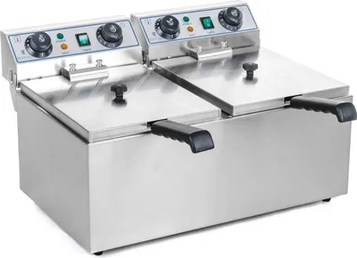 Produktbild von Royal Catering Elektrická dvojitá fritéza - 2 x 13 litrů - 6400 W - časovač
