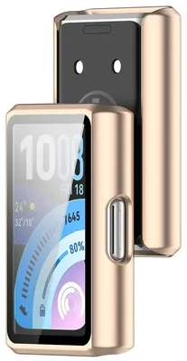 Produktbild von Schutzhülle mit Glas für Huawei Band 11 Pro, Bizon Case Watch Adamo, satiniertes Rosa