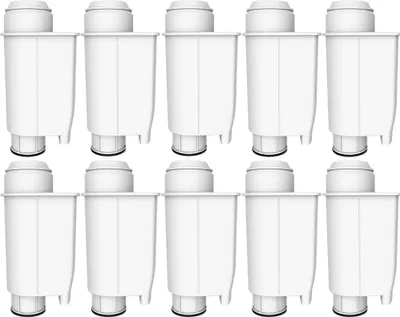 A grid of ten identical white water filters arranged in two rows of five.