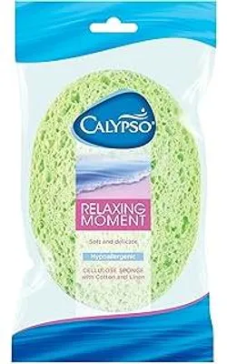 Immagine prodotto di Calypso Relaxing Moment, spugna biodegradabile per il corpo in cellulosa, 1 pezzo, colore non selezionabile, assortimento di colori (giallo, rosa, verde o blu)