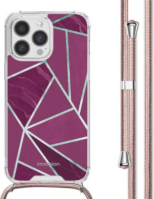 Produktbild von imoshion Design Hülle mit Band iPhone 13 Pro - Bordeaux Graphic