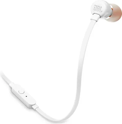 Image de JBL In Ear Casque T110, microphone, casque, couleur : blanc