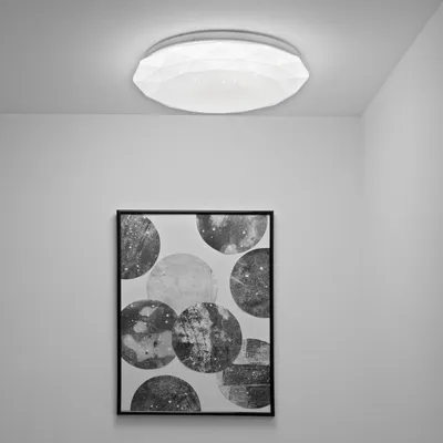 Produktbild von LUMILED LED Deckenlampe 24W 2160 lm Deckenleuchte 4000K Neutralweiß 35 cm weiß rund Diamant Modern für Wohnzimmer Kinderzimmer, Schlafzimmer