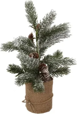 Produktbild von Weihnachtsdekoration, Weihnachtsbaumkranz aus Jute, schneebedeckt, 38 cm