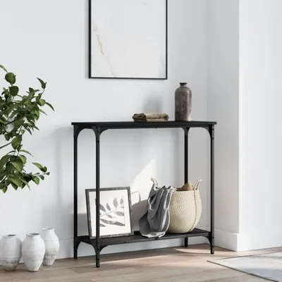 Obrázek produktu pro Konzolový stolek černý 75x30,5x75 cm materiál na bázi dřeva