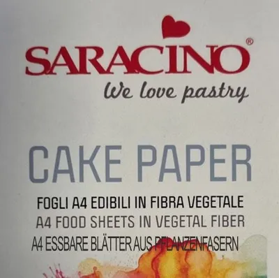 Produktbild von Cake Paper aus Pflanzenfasern 25 Blatt Format A4 - das inovative Esspapier von Saracino - glutenfrei