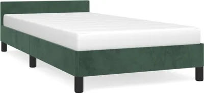 Image de vidaXL Cadre de lit sans matelas vert foncé 90x200 cm velours