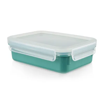 Produktbild von EMSA Clip & Close, Box, Rechteckig, 0,8 l, Blau, Transparent, Polypropylen (PP), Thermoplastisches Elastomer (TPE), Deutschland