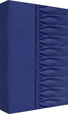 Produktbild von Bettlaken, Baumwolllaken, 100% Baumwolle, mit Gummiband 160x200 Dunkelblau
