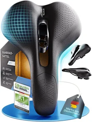 Produktbild von Ergonomisches Fahrradsattel - mit ErgoFoam+ | maximales Fahrkomfort | bequemes Fahrradsattel für Damen & Herren | Fahrradsattel für Herren, Damen, weich, Stadtrad
