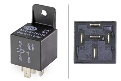 Obrázek produktu pro Hella, relé pro pracovní proud, 12V, 30A, univerzální, spínací relé