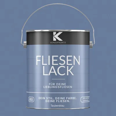 Produktbild von Kenzopaints 2,5Liter Fliesenlack Fliesenfarbe - Taubenblau (RAL 5014)