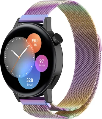 Produktbild von Strap-it Milanese - Kompatibel mit Huawei Watch GT 3Armband 42mmHochwertiger EdelstahlHuawei watch strap Armband mit Magnetverschluss für 20mmArmband Bunt
