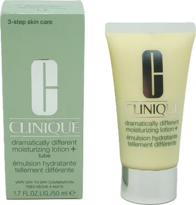 Obrázek produktu pro Clinique Dramatically Different Moisturizing Lotion+, Obličejové mléko, Ženy, 50 ml, Smíšená pleť, Suchá pokožka, Velmi suchá pokožka, Hydratační, Hydratující, Vyhlazující, Změkčující, Tuba